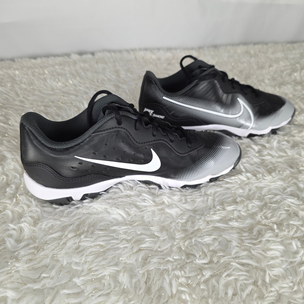 Nike Diamond Alpha Huarache NXT Baseball Cleats Black White‎ Youth 5.5Y - Picture 5 of 8